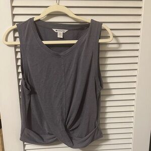 Athleta Charcoal Twist Front Tank Top